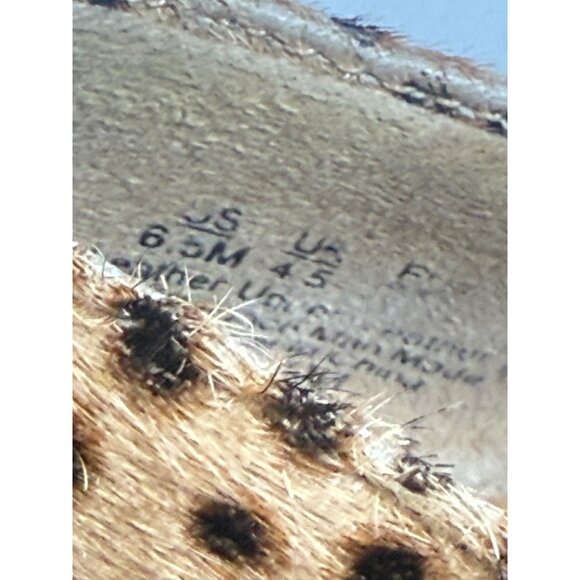 Dr. Scholls Womens Real Dyed Cow Fur D'Orsay Flats Leopard Print Sz. 6.5 - Picture 8 of 8